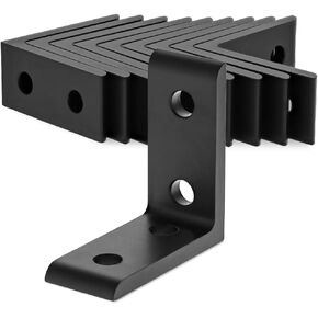 8020, 4115, 10 Series Aluminum 4 Hole Tall Inside Corner Bracket 90 Degree Angle Bracket for 80/20 T Slot Extruded Aluminum Extrusion (10, Clear Anodize)