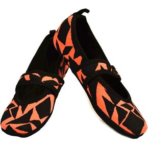 Nufoot Betsy Lou Women's Shoes, Best Foldable & Flexible Flats, Slipper Socks, Travel Slippers & Exercise Shoes, Dance Shoes, Yoga Socks, House Shoes, Indoor Slippers, White Zebra, X-Large in Saudi Arabia