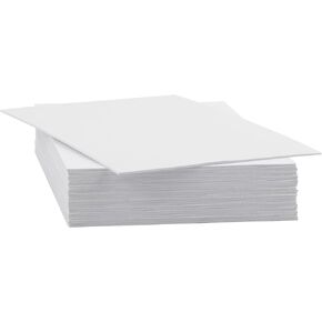 Mat Board Center, 25 Pack 16x20 Uncut Photo Mat Boards, White Color Backing Matt Board Great for Arts, Frames, Photos, Prints
