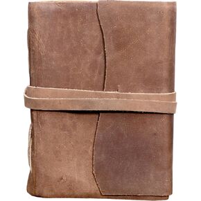 Handmade leather journal 6x8 inches s-cut