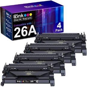 E-Z Ink (TM) Compatible Toner Cartridge Replacement for HP 26A CF226A 26X CF226X to use with M402dn M402dw M426fdw M426fdn Printer (Black, 4 Pack)