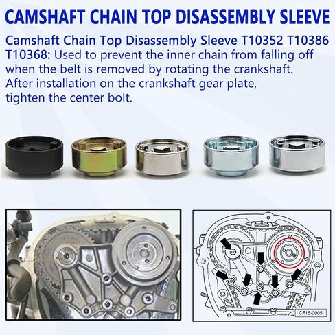 أداة توقيت قفل عمود الحدبات للمحرك ZKTOOL متوافقة مع VW VAG Audi 1.8 2.0 TSI TFSI(2006-2018) محرك EA888، T10352 T40196 T40271 T10368 إلخ. in Kuwait