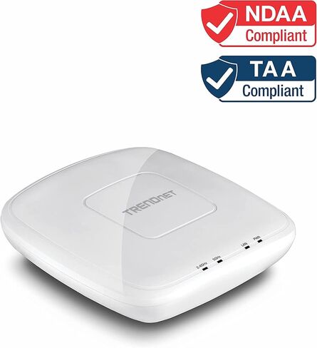 TRENDnet AX1800 ثنائي النطاق واي فاي 6 PoE+ نقطة وصول، 1201 ميجابت في الثانية واي فاي AX + 576 ميجابت في الثانية واي فاي N، MU-MIMO، OFDMA، 1024 QAM، WDS، جسر العميل، جسر WDS، AP، محطة WDS، أبيض، TEW-921DAP in Kuwait