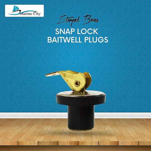 سدادات MARINE CITY Snap Lock Baitwell سدادة تصريف قوية ومتينة ذات لمسة نهائية دقيقة مع تصميم مبتكر 1/2 بوصة للقوارب - اليخوت - قوارب الكاياك - مشاة البحرية (عبوة من قطعتين) in Saudi Arabia
