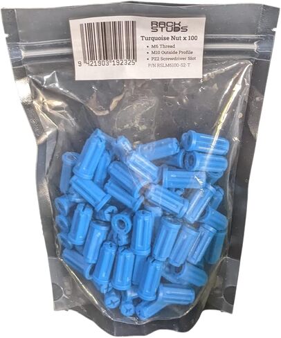 M6 Nut 100-Pack، يناسب جميع السلسلة II بما في ذلك الثنائي الجديد | نايلون مقوى بالزجاج M6 Nuts لتعزيز المتانة والإمساك الآمن - الحل المثالي لسهولة تركيب حامل الخادم - أبيض in Kuwait