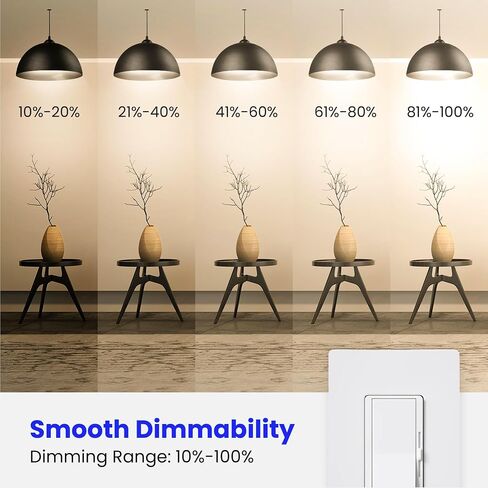 لمبة إضاءة Feit Electric LED Clear A19 متوسطة الحجم - ما يعادل 60 وات - عمر 15 عامًا - 810 لومن - 2700 كلفن أبيض ناعم - قابل لتعديل الضوء | 4 حزمة in Kuwait