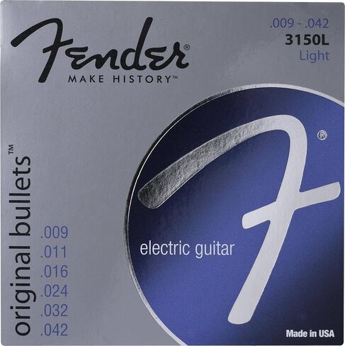 Fender Original Bullet 3150 Electric Guitar Strings, Pure Nickel, Bullet End, 3150L .009-.042 in Saudi Arabia