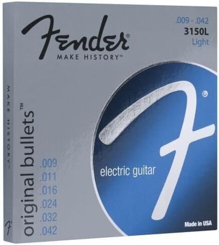 Fender Original Bullet 3150 Electric Guitar Strings, Pure Nickel, Bullet End, 3150L .009-.042 in Saudi Arabia