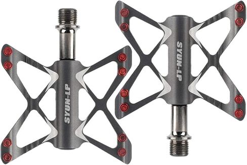 ThinkTop Bike Pedals 3 Bearing Road Mountain Bike Platform Pedals Flat Sealed Lubricate Bearing Axle 9/16 Inch for BMX MTB in Kuwait