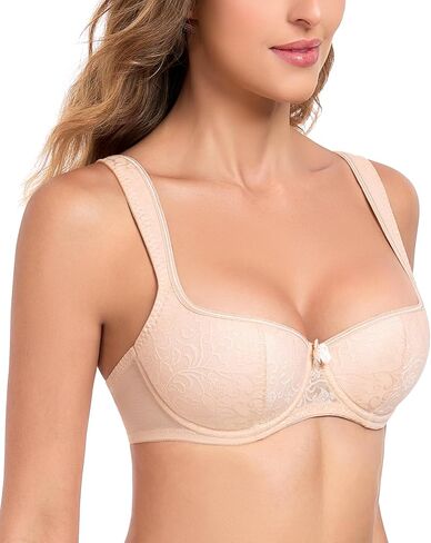 حمالة صدر نسائية من Lemorosy رافعة للأعلى من Balconette مبطنة بشكل خفيف من الدانتيل Demi Shelf Underwire in Kuwait