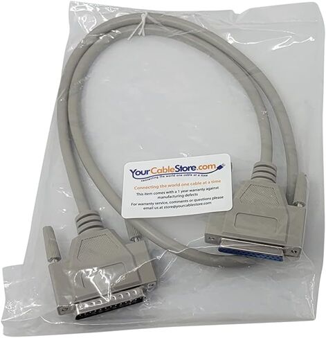100 Foot DB25 25 Pin Serial Port Cable Male/Female RS232 in Saudi Arabia