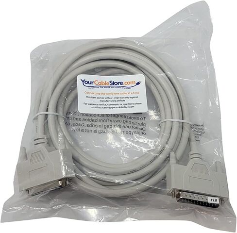 100 Foot DB25 25 Pin Serial Port Cable Male/Female RS232 in Saudi Arabia