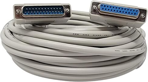 100 Foot DB25 25 Pin Serial Port Cable Male/Female RS232 in Saudi Arabia