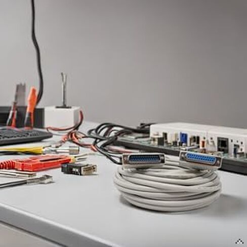 100 Foot DB25 25 Pin Serial Port Cable Male/Female RS232 in Saudi Arabia