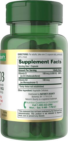 Nature's Bounty K2 + D3, 30 Capsules in Saudi Arabia