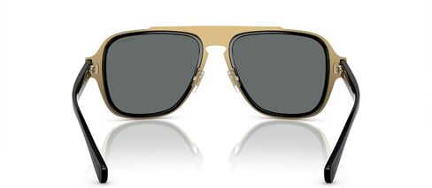 Versace Medusa Charm VE 2199 10006G Matte Black Plastic Aviator Sunglasses Silver Mirror Lens in Kuwait