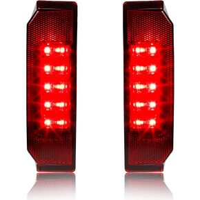 QUASCO UTV Brake Tail Lights Red Lens LED Taillights Compatible with Polaris Ranger 570 900 1000 4000G 4000D, Brutus 2013-2016, Replace OEM # 2412774