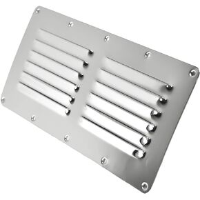 MARINE CITY 304 Grade Stainless Steel Rectangle Stamped Louvered Vent 5 x 9-1/8 Inches for Marines – Boats – Ships – Yachts – Kayaks (Pack of 2)