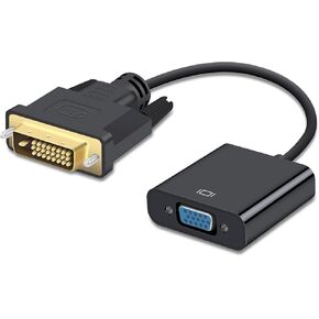 محول Aolcev DVI إلى VGA DVI-D 24+1 & DVI-I 24+5 إلى VGA ذكر إلى أنثى محول مطلي بالذهب 1080P HD دقة DVI إلى كابل VGA لشاشة الكمبيوتر المضيف وجهاز العرض in Kuwait