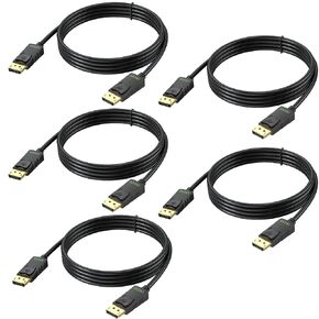 DisplayPort Cable 2-Pack, Short 4K DP to DP Cable 3FT, High Speed Display Port Cord [4K@60Hz,2K@120Hz/165Hz/144Hz] Compatible with Dell Docking Station Gaming Monitor Laptop PC TV Splitter KVM