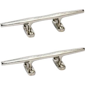 Amarine Made 2 Pack من الفولاذ المقاوم للصدأ بقاعدة مفتوحة - مرابط للقارب - 4 بوصة، مرابط حبل، مرابط حوض القارب - مثالية للبحرية، سطح السفينة، الديكور البحري، سحب الخزانة/خطاف المنشفة/شماعة المعطف-9995S4 in Kuwait