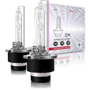 Sinoparcel D1S/D1R Xenon HID Headlight Bulb - 10000K 35W High Low Beam Replacement Lights -2Yr WTY- Pack of 2
