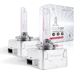 Sinoparcel D1S/D1R Xenon HID Headlight Bulb - 10000K 35W High Low Beam Replacement Lights -2Yr WTY- Pack of 2