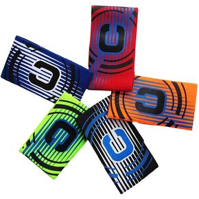 Captain's Armband Soccer Football Captain Armbands for Multi-Sport - Pack of 5 Colour