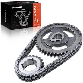 A-Premium Engine Timing Chain Kit W/Sprocket [fits OHV, 8Cyl 5.0L 5.8L] Compatible with Ford E-150 E-250 E-350 Econoline Club Wagon, F-150, F-250, Mustang & Mercury Grand Marquis & Lincoln & More
