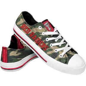 FOCO NCAA Womens NCAA College Team Logo Fashion Low Top Canvas Sneakers Shoes