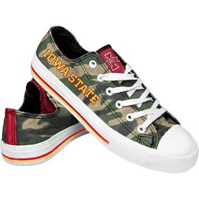 FOCO NCAA Womens NCAA College Team Logo Fashion Low Top Canvas Sneakers Shoes