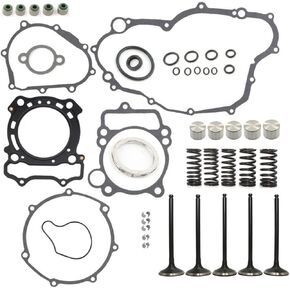 Engine Intake Exhaust Valve Lifter Bucket Spring Gasket Cotters Seals Compatible with Yamaha YZ250F 2001-2013