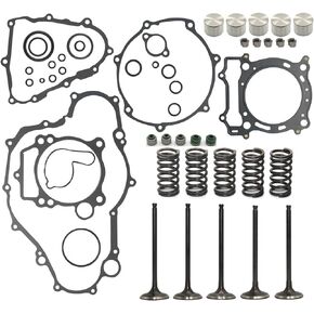 Intake Exhaust Valve Lifter Bucket Seal Spring Gasket Cotters Kit Compatible with Yamaha YFZ450 2004-2009