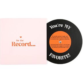 Bee! Anniversary card for Him or Her | Gift for Husband or Wife, Boyfriend or Girlfriend | Valentine's Day Card for men and women | For the Record Love Card