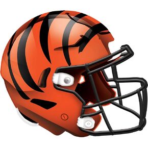 خوذة أصلية من Fan Creations NFL Cincinnati Bengals للجنسين Cincinnati Bengals، لون الفريق، 12 بوصة - معلقة على الحائط