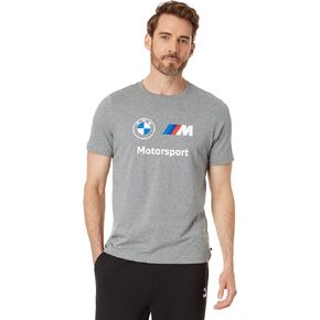 PUMA Men's Standard BMW MMS ESS Logo Tee, Medium Gray Heather
