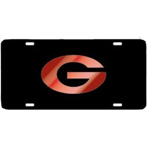 Craftique Georgia Bulldogs Black with Oval Red G Car Tag