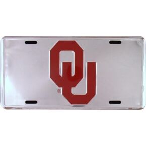 Oklahoma Sooners Super Stock Metal License Plate 6 x 12