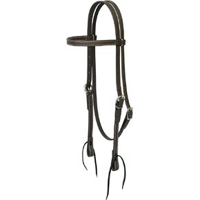 Weaver Leather Brahma Webb Brow Band Headstall, Brown, Horse
