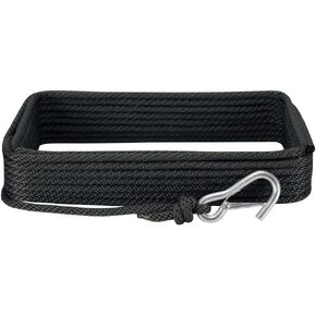 Extreme Max 3006.3438 BoatTector Solid Braid MFP Anchor Line with Snap Hook - 1/2" x 100', Black