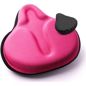 ANZOME Bike Seat Cushion, Wide Foam & Extra Soft Gel Exercise Bike Seat Cushion for Women Men Everyone, Compatible with Cruiser, Stationary Bike, Exercise Bike, Fit Wide 8.5-10in(Rain Cover Included)