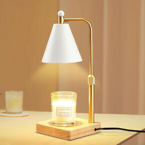 Dreamholder Candle Warmer Lamp with Timer & Dimmer, Electric Candle Wax Warmer with Adjustable Height, Wax Melt Warmer for Jar Candle, Gift for Women Mothers Day Home Decor, with 2 Bulbs, Black