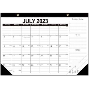 تقويم مكتب 2024-2025، مجموعة تقويم مكتب/جدار لمدة 18 شهرًا، 17 بوصة × 12 بوصة، يناير 2024-يونيو 2025، تسليط الضوء على العطلات، تقويم التخطيط، ورق سميك