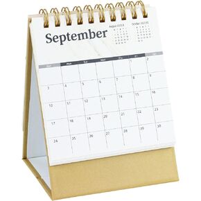 MultiBey Mini Desk Calendar 2024 to 2025, Monthly Standing Flip Calendar with Steel Coil, Small 5.3" x 5.2" Desktop Calendar for Desk Office Home & School (Colorful)
