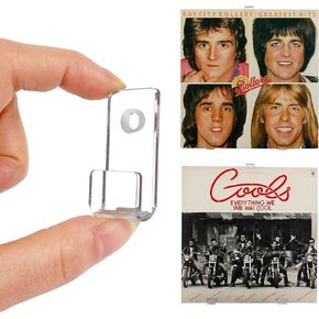 Black Vinyl Record Shelf Wall Mount 30 Pack,Acrylic Album Record Holder Display Your Daily LP Listening in Office Home,Small Art Hooks for Decoration, with Installation Hardware (Black)
