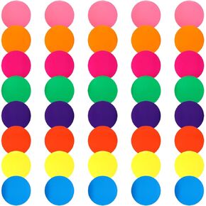 Tupalizy 40PCS Circle Stickers Floor Dots Colored Spot Markers for Classroom Gym Sports Exercise Dance Class Soccer Training Social Distancing Indoor Games Students Teachers School Activity, 6Inch