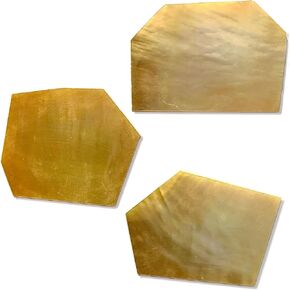 World of Shell Inlay Supplies 1/2 oz Gold Mother of Pearl Blanks .060" Thickness Perfect for Guitars, Banjos, Mandolins, Jewelry, Woodworkers, Luthiers, DIY, Professionals and Hobbyists