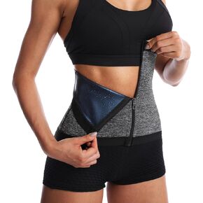 Waist Trainer for Women, Sauna Suit Waist Trimmer for Women Lower Belly Fat，Snow Flake Zipper Waist Trimmer