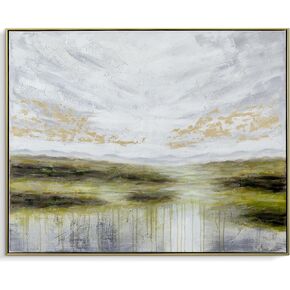 Framed Canvas Wall Art Pink Gold Abstract Painting Modern Home Decor Modern Art Decorative Contemporary for Living Room, Bedroom, Office - 32"x40" (Pink-Gold