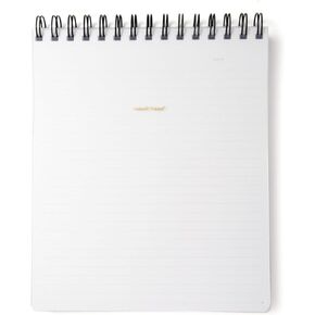 RUSSELL+HAZEL Spiral Memo Notebook, Office Supplies, 7.5" x 9", 196 Lined Pages, White (44314)